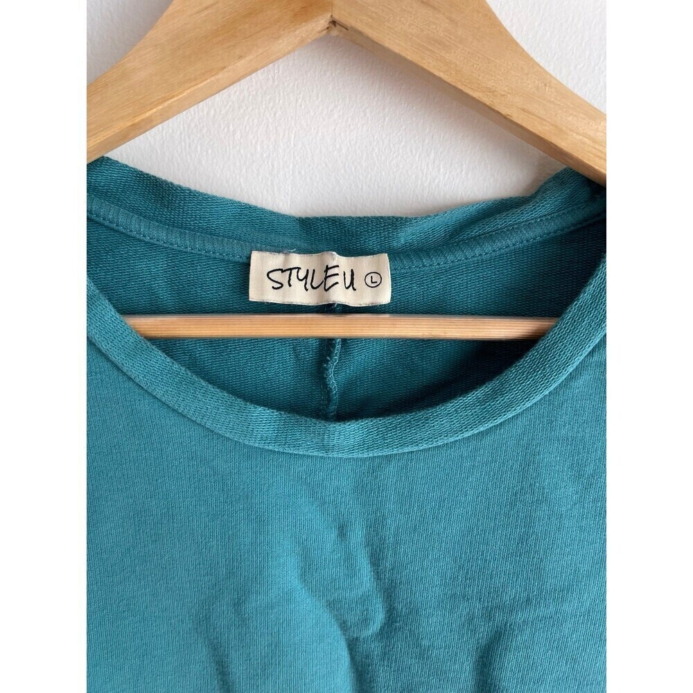 Teal Ruffle Sleeve Dress Size Medium - Picture 4 of 9